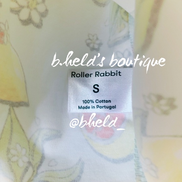 Roller Rabbit Citrus Hearts Polo Pajamas in Light Blue Size S Brand New NWT - Picture 8 of 17